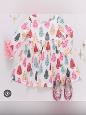 Pink Chicken Steph Lame Dress in Bottle Brush